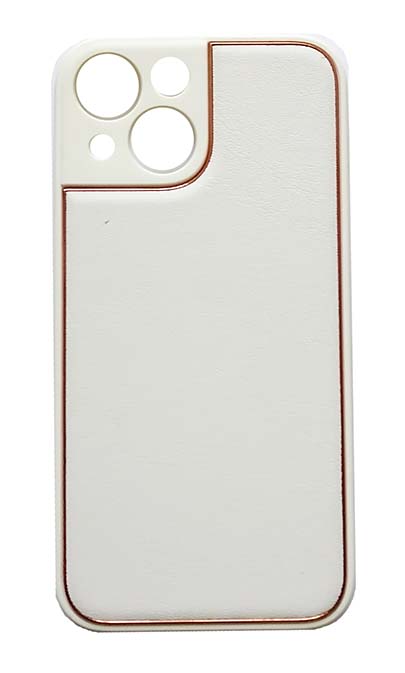 Чехол - накладка для iPhone 13 пластик Matte With Edging White