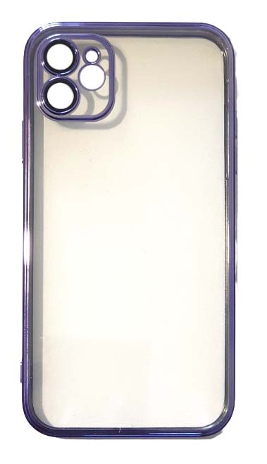 Чехол - накладка для iPhone 11 силикон Protective Glass Camera Violet