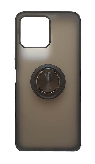 Чехол - накладка для Honor X8 пластик Matt TPU with Ring black