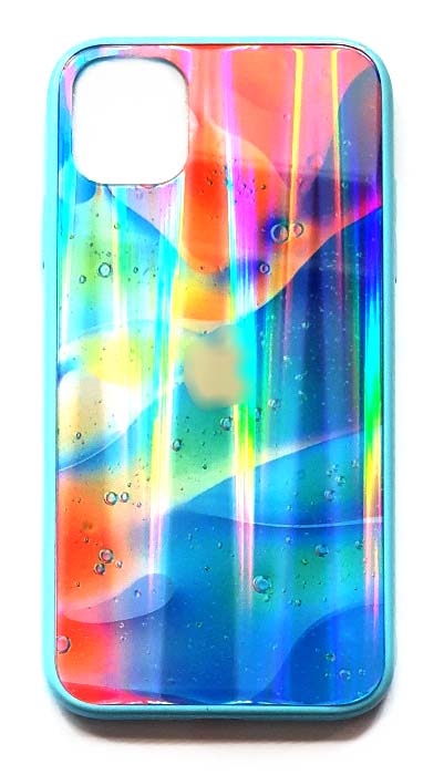 Чехол - накладка для iPhone 11 Pro силикон Glass Shines Sky Blue