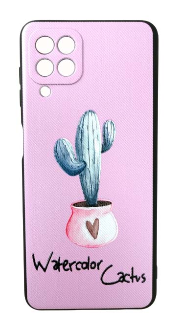 Чехол - накладка для Samsung A22 / M22 / M32 силикон Watercolor Cactus pink