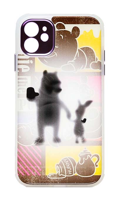 Чехол - накладка для iPhone 11 силикон FOG Winnie the Pooh and Piglet color