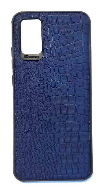 Чехол - накладка для Samsung A02s силикон Crocodile Skin Dark Blue