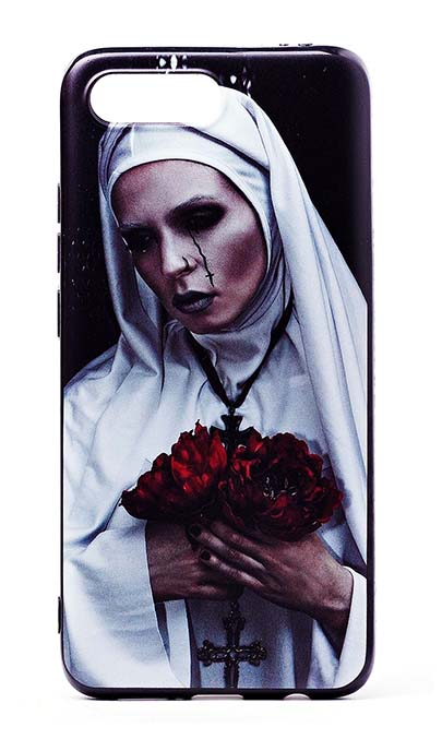 Чехол - накладка для Honor 10 силикон Nun with Flowers