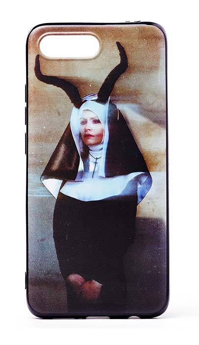 Чехол - накладка для Honor 10 силикон Nun with the horns