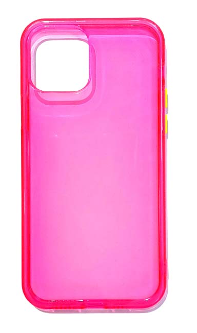 Чехол - накладка для iPhone 12 / 12 Pro силикон Neon Pink