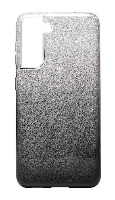 Чехол - накладка для Samsung S21 Plus силикон Gradient Tinsel Black