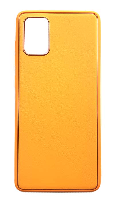 Чехол - накладка для Samsung A71 пластик Matte With Edging Orange