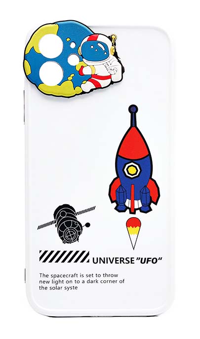 Чехол - накладка для iPhone 11 силикон Universe Ufo white