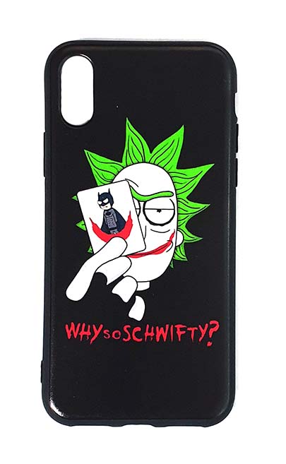 Чехол - накладка для iPhone X / XS силикон Rick and Morty, Joker