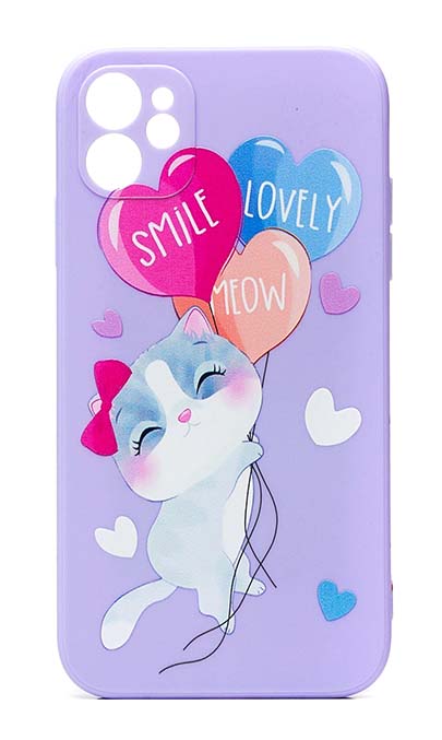 Чехол - накладка для iPhone 11 силикон Smile Meow