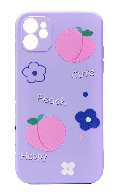 Чехол - накладка для iPhone 11 силикон Happy Peach