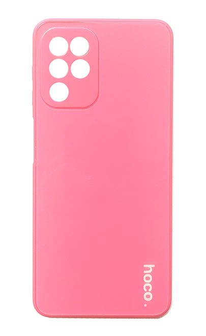 Чехол - накладка для Samsung A22 / M22 / M32 силикон hoco Glass dark pink
