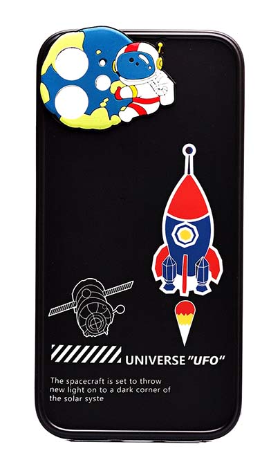 Чехол - накладка для iPhone 11 силикон Universe Ufo black