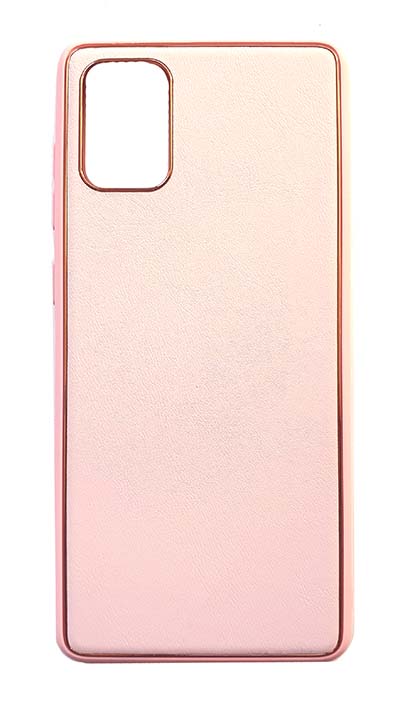 Чехол - накладка для Samsung A71 пластик Matte With Edging Pink