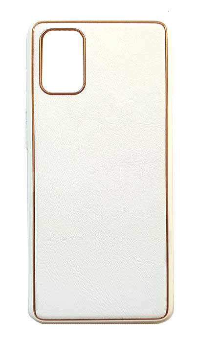 Чехол - накладка для Samsung A71 пластик Matte With Edging White