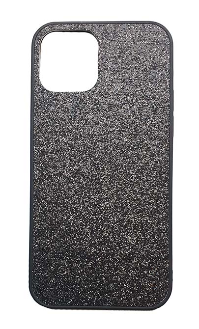 Чехол - накладка для iPhone 12 / 12 Pro силикон Glitter Black