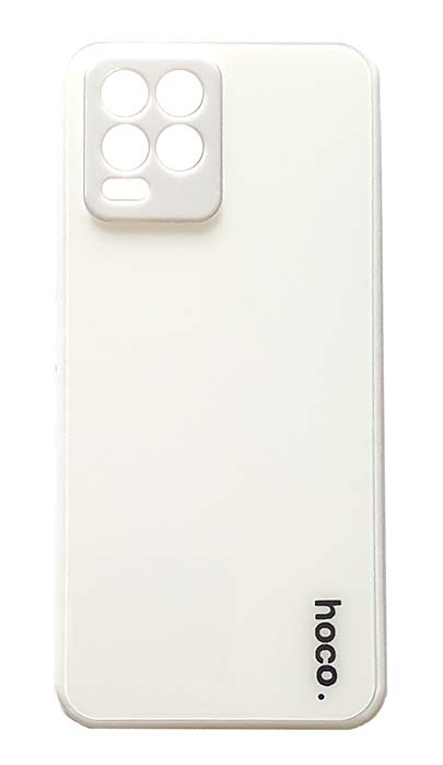 Чехол - накладка для Realme 8 / 8 Pro силикон hoco Glass white