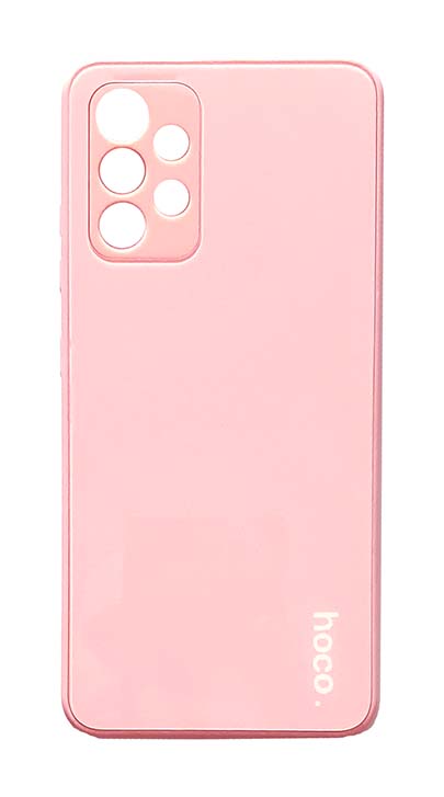 Чехол - накладка для Samsung A32 силикон hoco Glass pink
