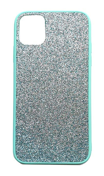 Чехол - накладка для iPhone 11 силикон Glitter Green