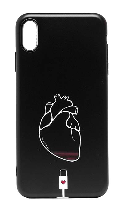 Чехол - накладка для iPhone X / XS Max силикон Heart on Charge