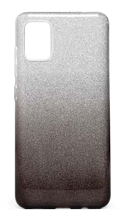 Чехол - накладка для Samsung S20 FE силикон Gradient Tinsel Black