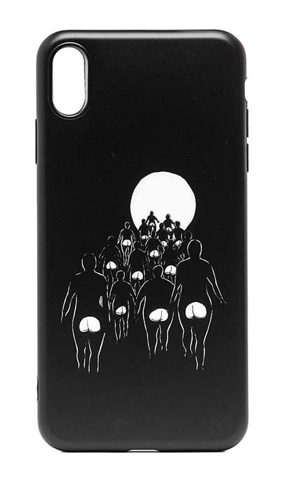 Чехол - накладка для iPhone XR силикон Ass in the Dark