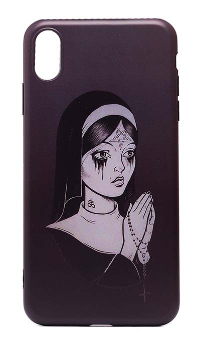 Чехол - накладка для iPhone X / XS силикон Nun Prays