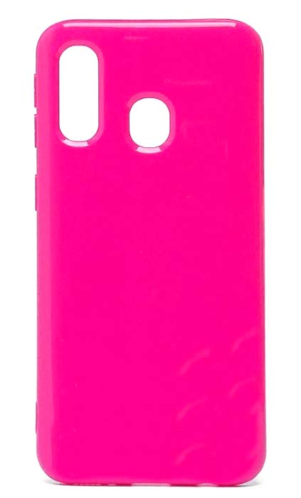 Чехол - накладка для Samsung A20 / A30 силикон Gloss Pink