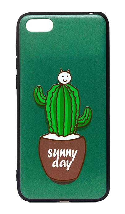 Чехол - накладка для Honor 7A / Huawei Y5 (2018) силикон Cactus Sunny day