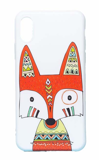 Чехол - накладка для iPhone X / XS силикон Animals - Fox