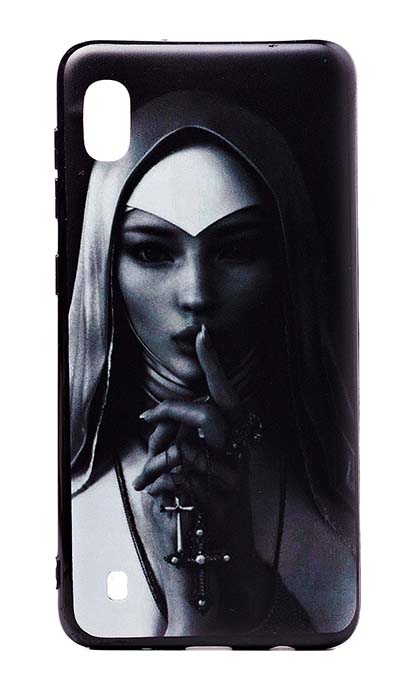 Чехол - накладка для Samsung A10 силикон Nun with a Cross №2
