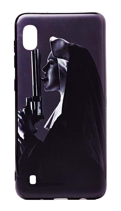 Чехол - накладка для Samsung A10 силикон Nun with guns