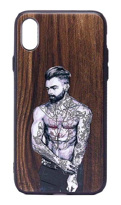 Чехол - накладка для iPhone X / XS силикон The Guy with the tattoos
