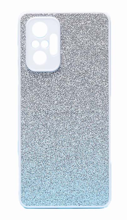 Чехол - накладка для Xiaomi Redmi Note 10 / Note 10S / Poco M5S силикон Glitter White