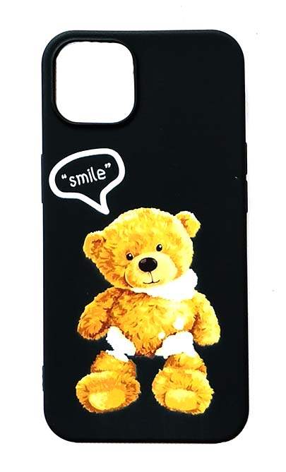 Чехол - накладка для iPhone 13 силикон Bear Smile