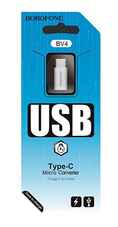 Переходник Borofone BV4 Micro USB - Type-C