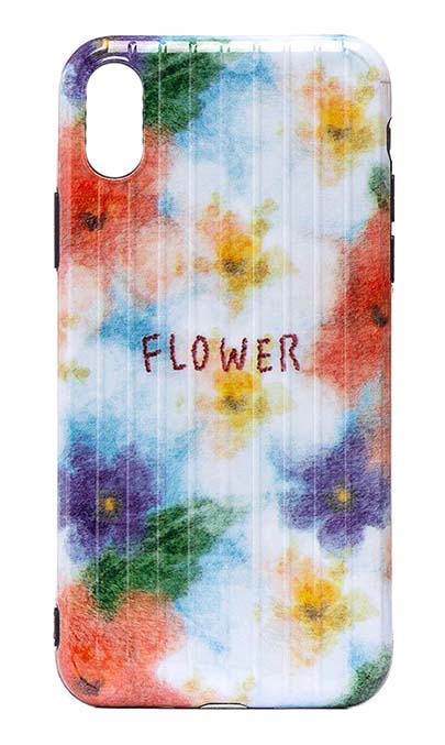 Чехол - накладка для iPhone X / XS силикон Flowers Drawing